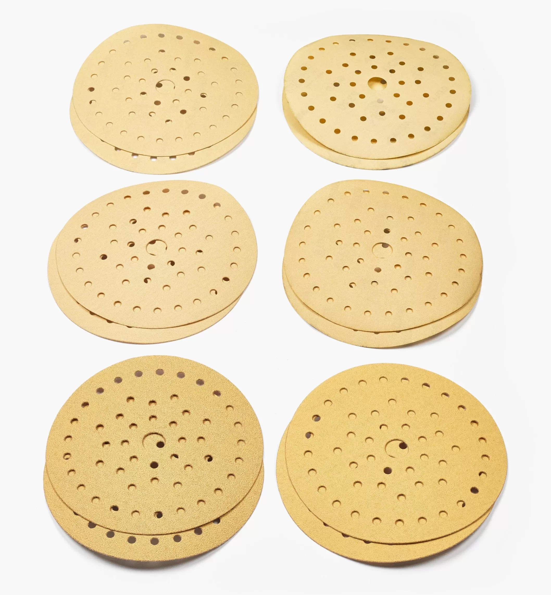 Store Lee Valley 12-Pc. Sample Pack Of Mirka 6" 50-Hole Gold Multifit Grip Discs