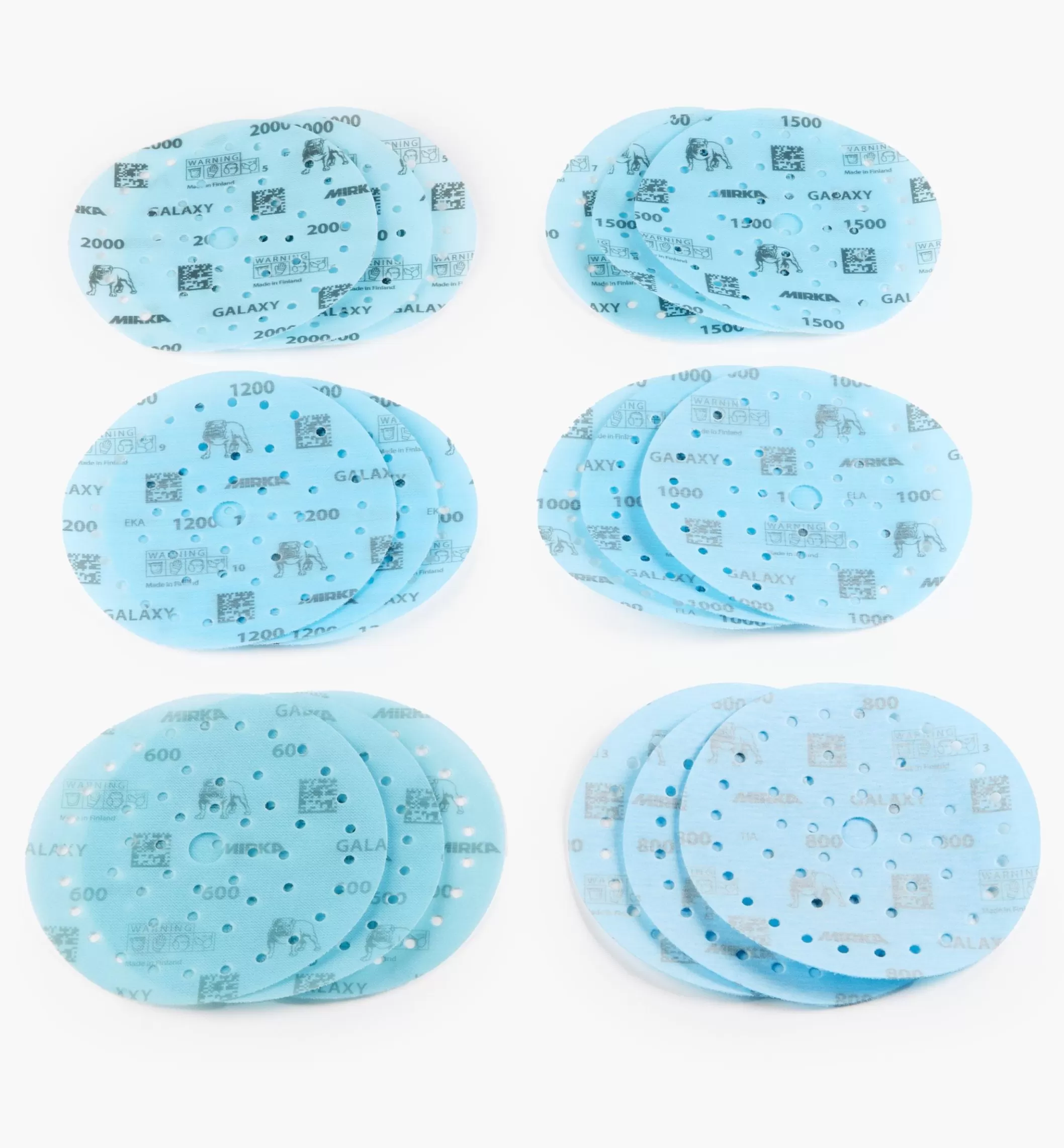 Fashion Lee Valley 18-Pc. Sample Pack Of Mirka 6" Fine Galaxy Multifit Grip Discs