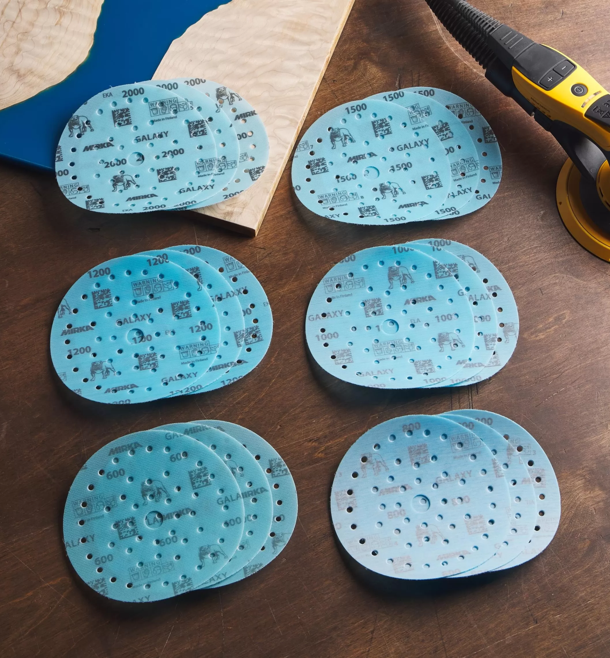 Fashion Lee Valley 18-Pc. Sample Pack Of Mirka 6" Fine Galaxy Multifit Grip Discs