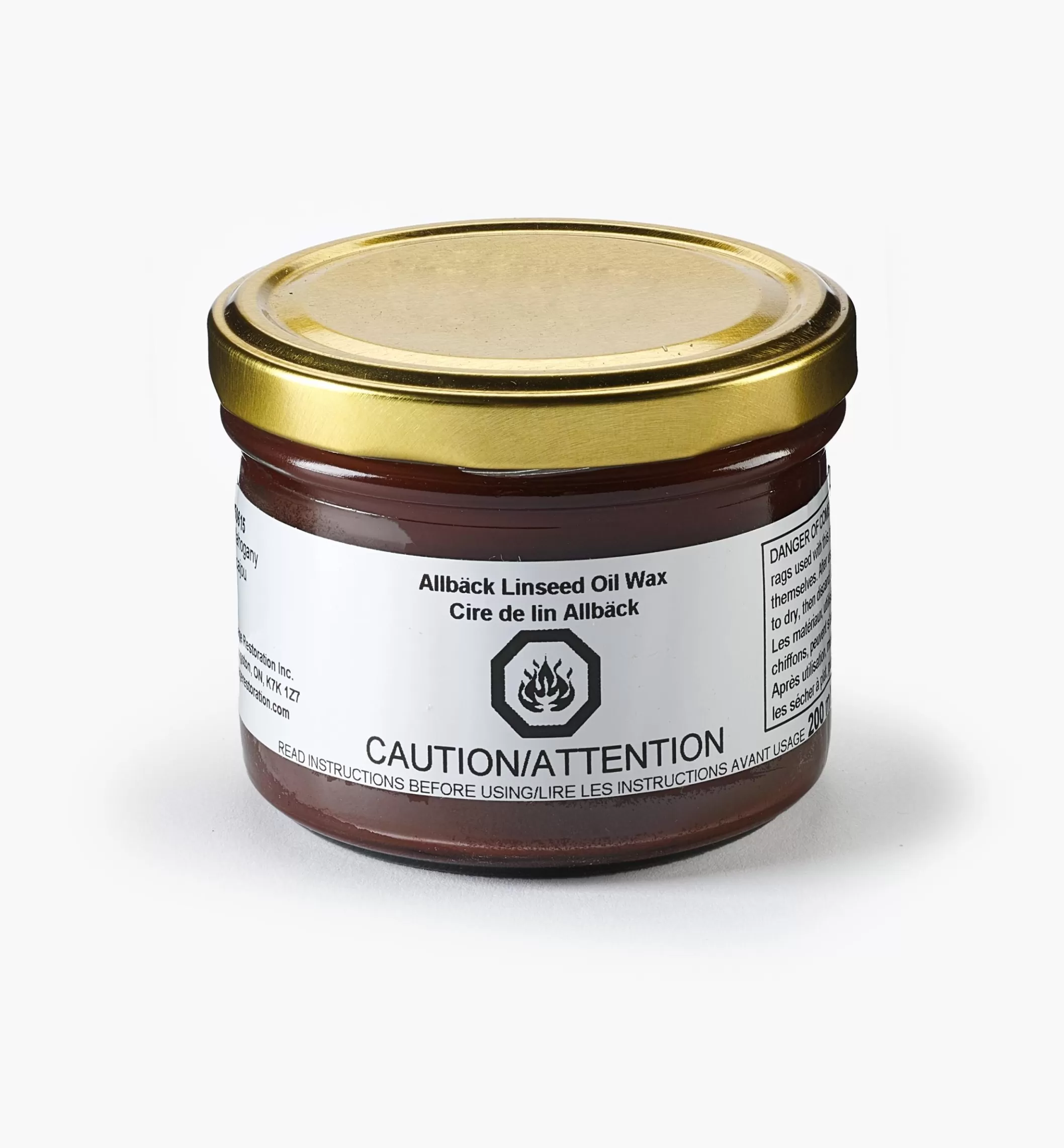 Store Lee Valley Allbäck Mahogany Linseed Oil Wax