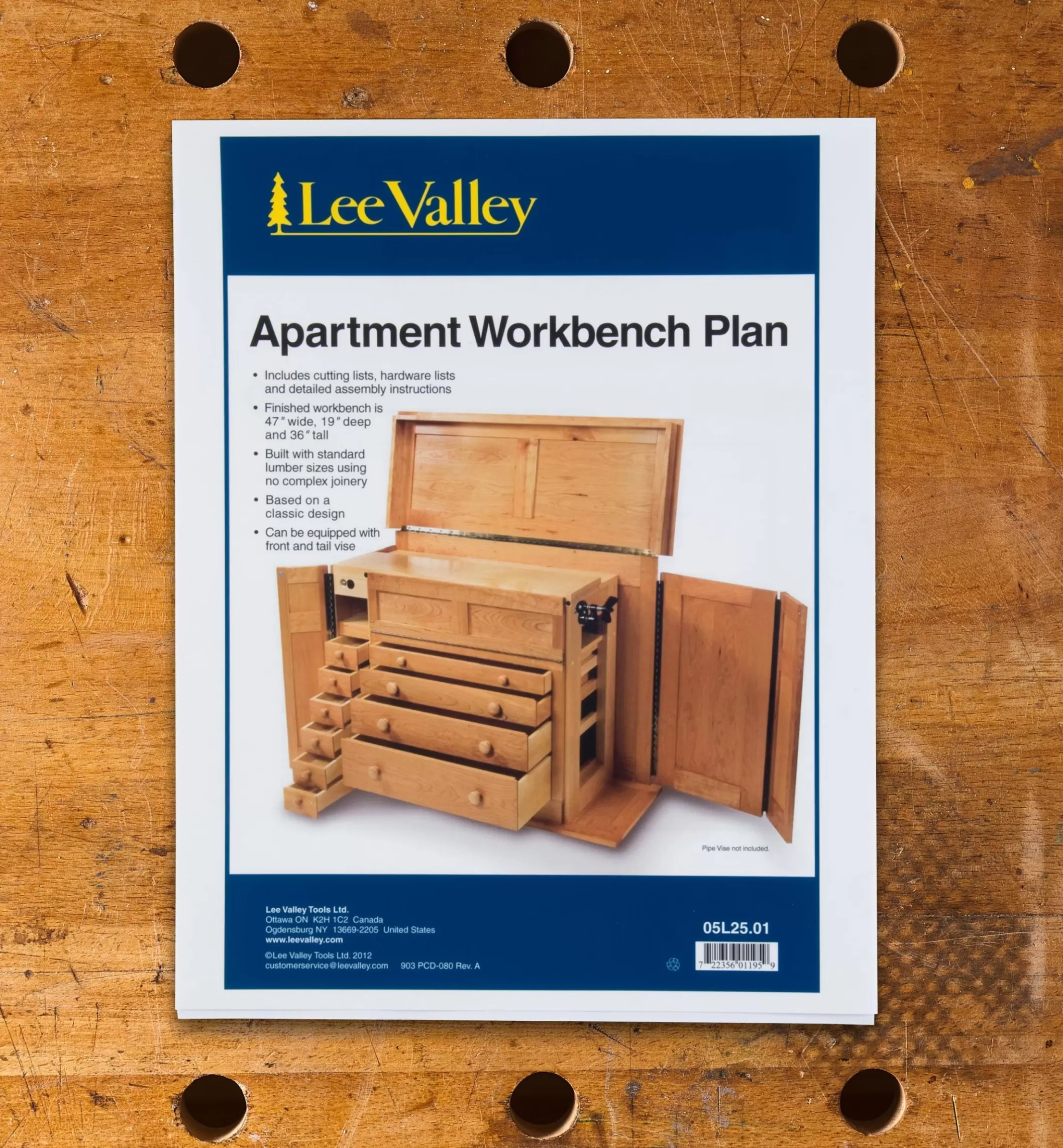 Cheap Lee Valley Apartment Workbench Plan