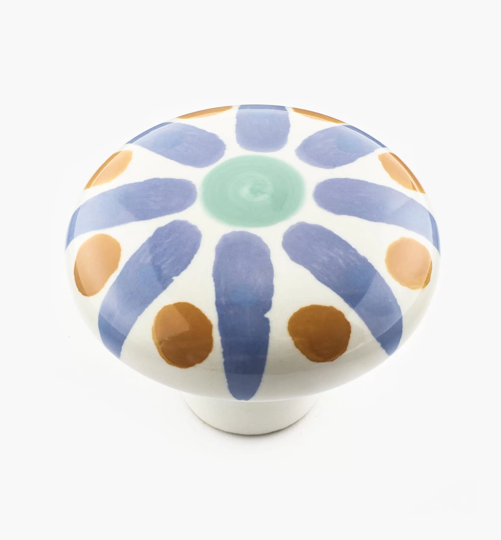 Best Sale Lee Valley Blue Sunburst Painted Ceramic Knobs