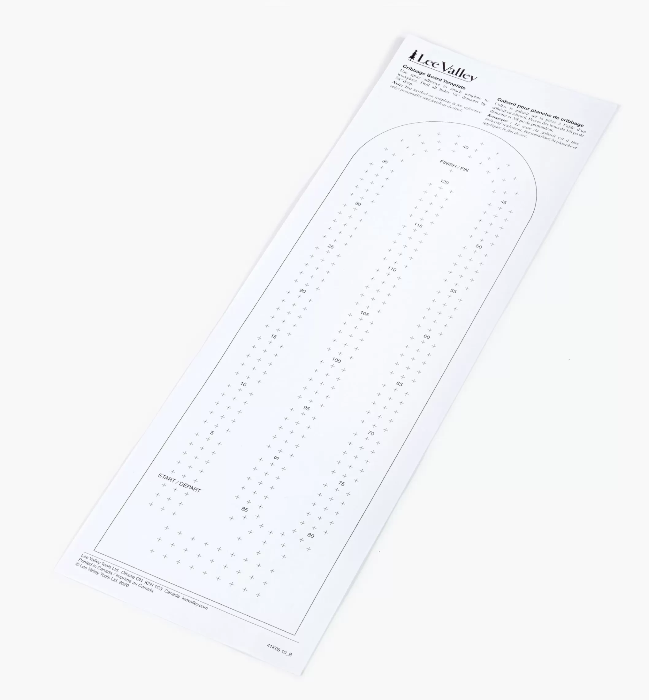 Best Sale Lee Valley Cribbage Board Template