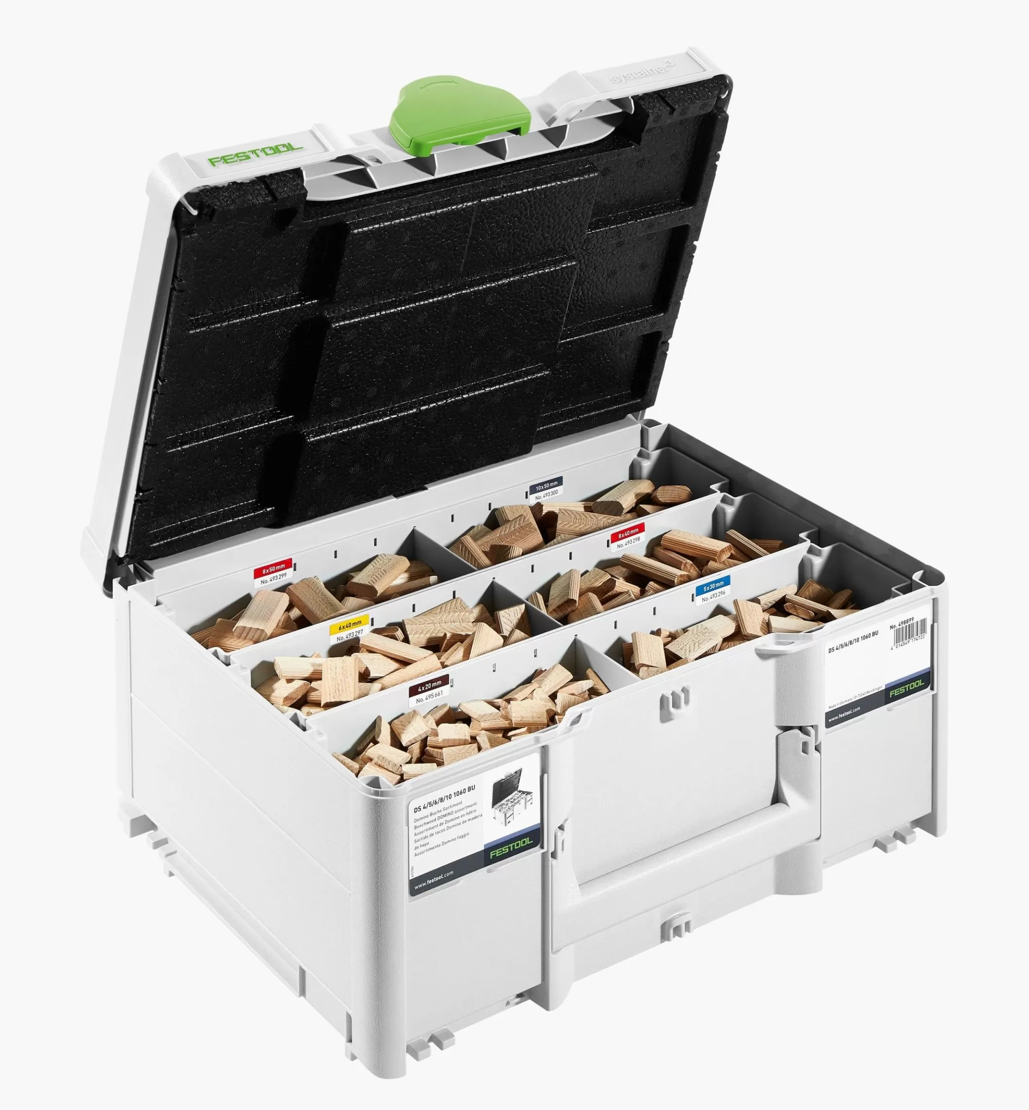 Clearance Lee Valley Festool Domino Beech Tenon Assortment SYS DS 4/5/6/8/10