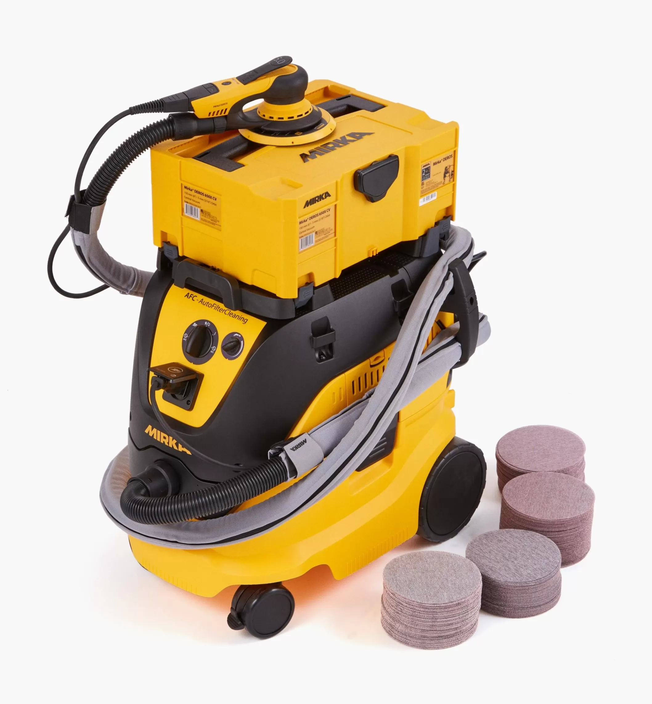 Best Lee Valley Mirka DEROS 6"/5mm Electric Sander & Dust Collector Kits