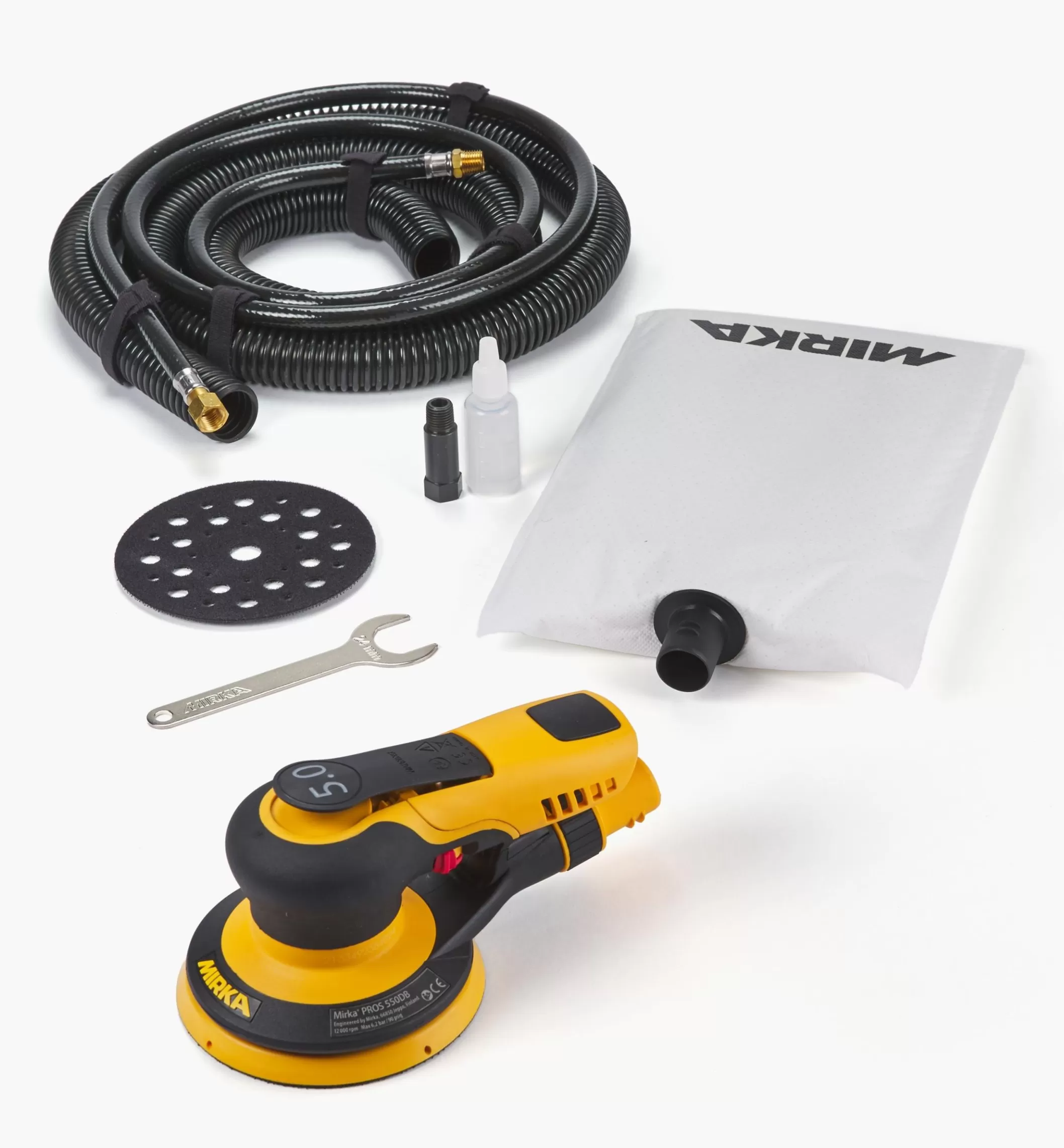 Fashion Lee Valley Mirka PROS 5" Pneumatic Sander With Self-Generating Vacuum, 5mm Orbit