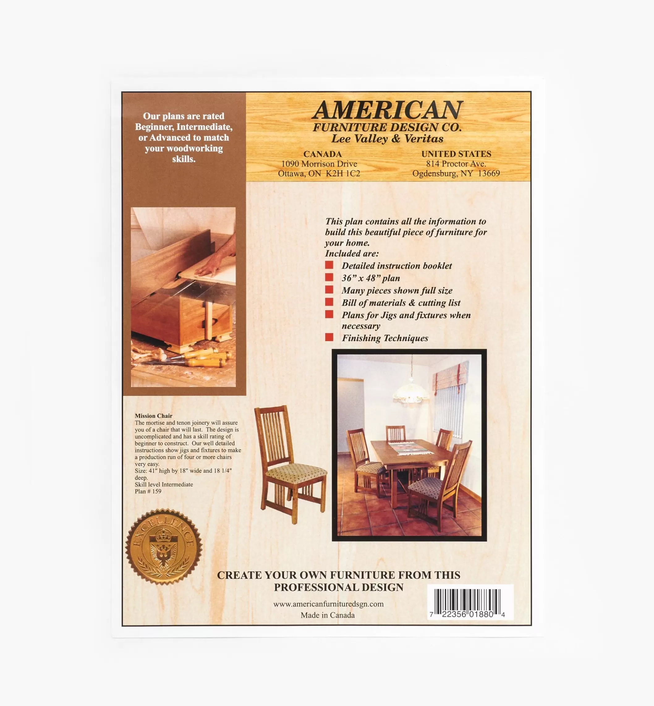 Discount Lee Valley Mission Chair Plan