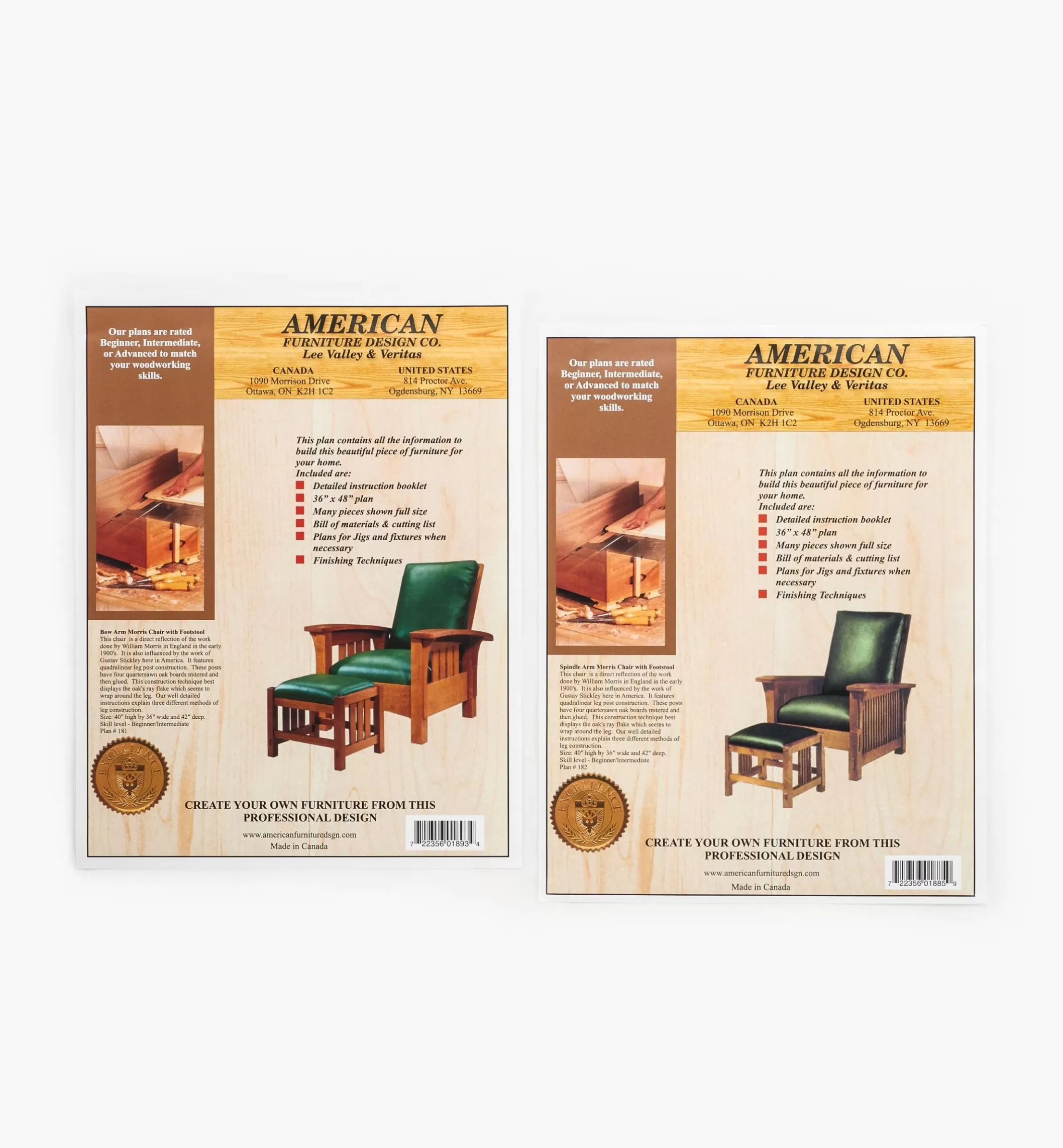 Fashion Lee Valley Morris Chair & Footstool Plans Combo