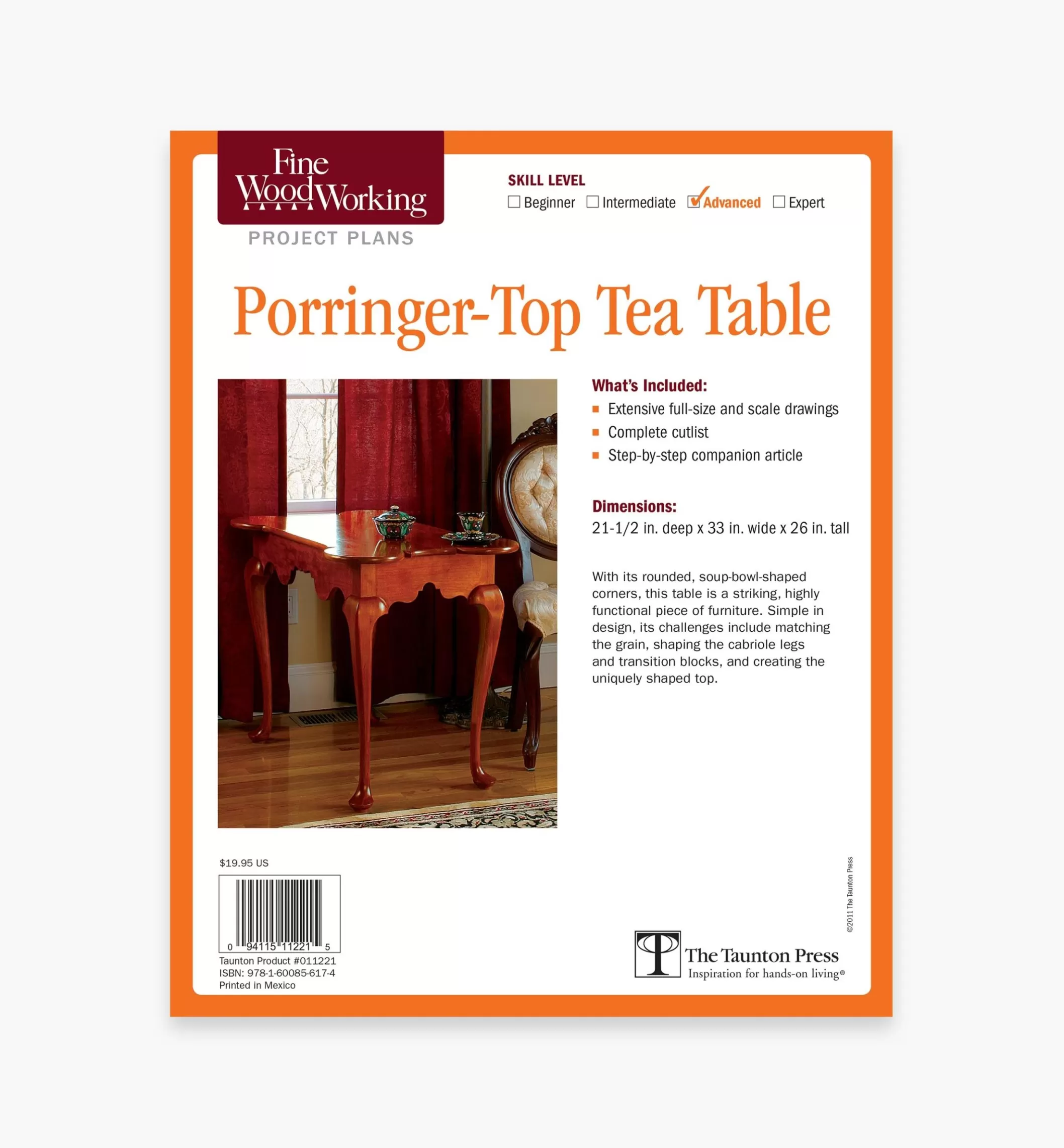 Clearance Lee Valley Porringer-Top Tea Table Plan