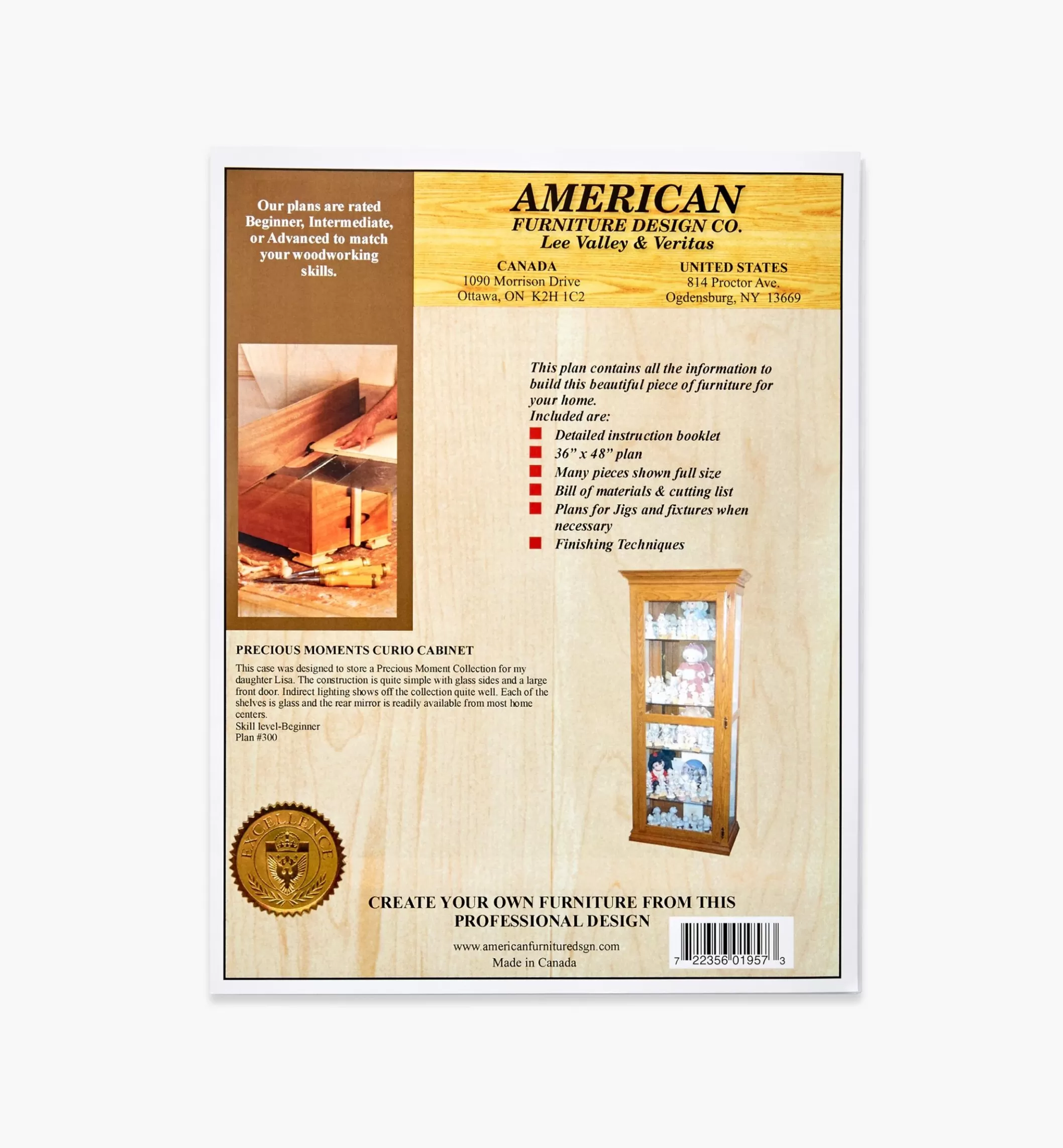Sale Lee Valley Precious Moments Curio Cabinet Plan
