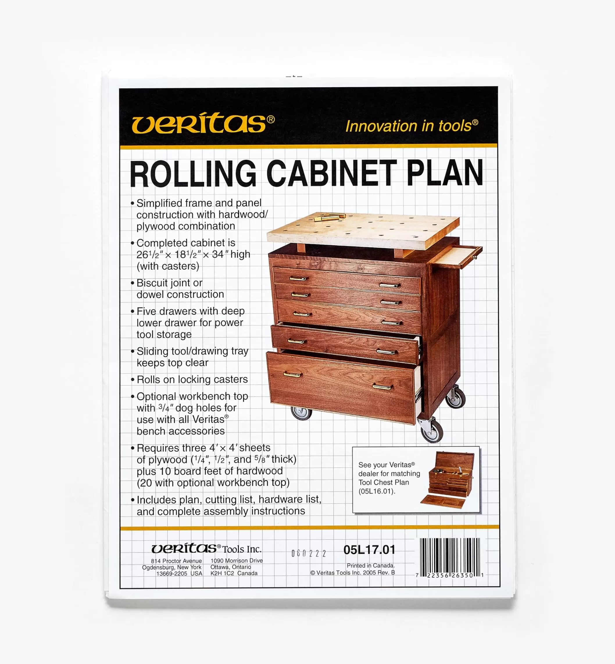 Discount Lee Valley Rolling Cabinet Plan