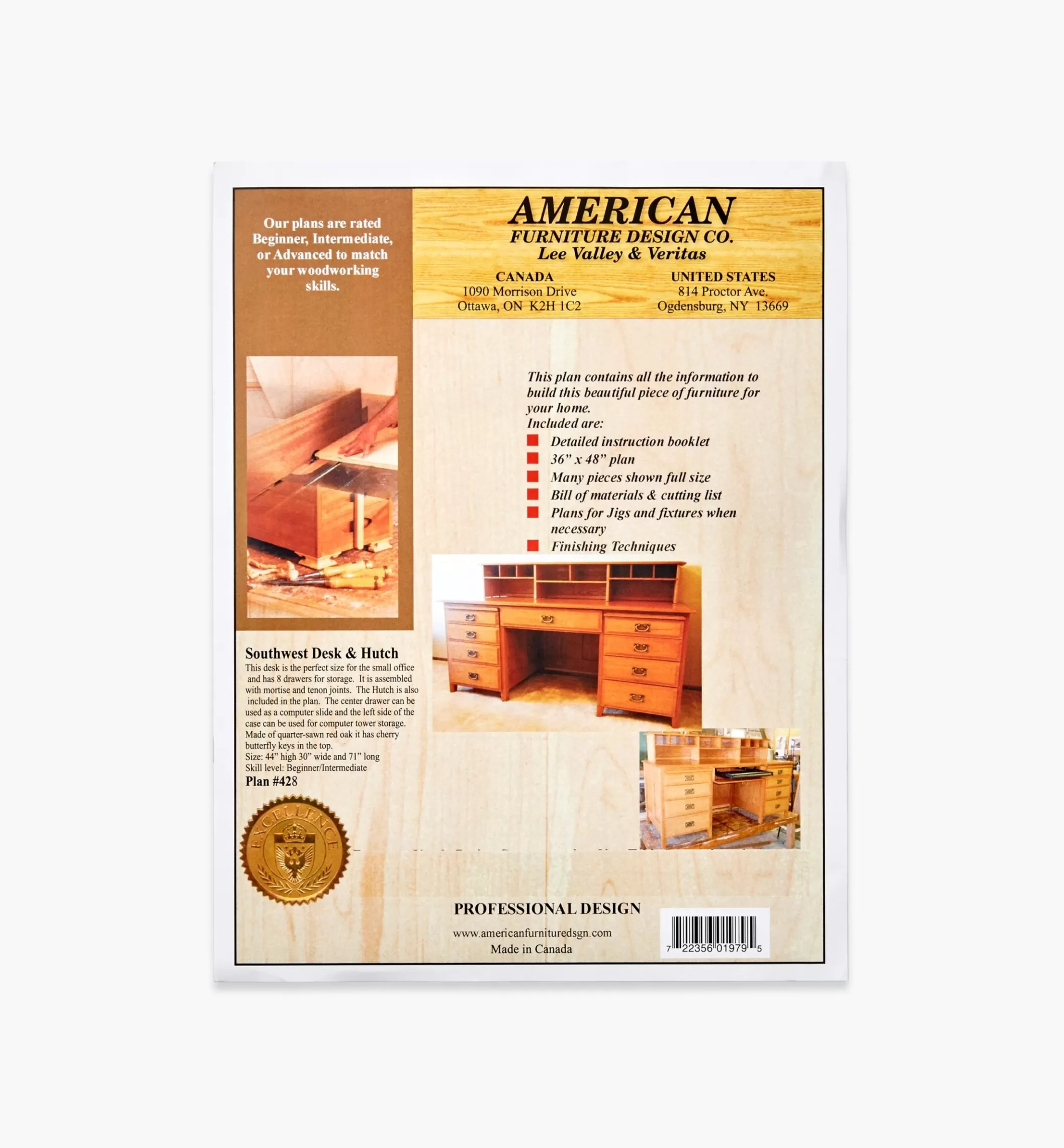 Hot Lee Valley Southwest Desk & Hutch Plan
